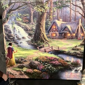 14”by 14” Snow White Discover by Thomas Kinkade signed by Disney artist